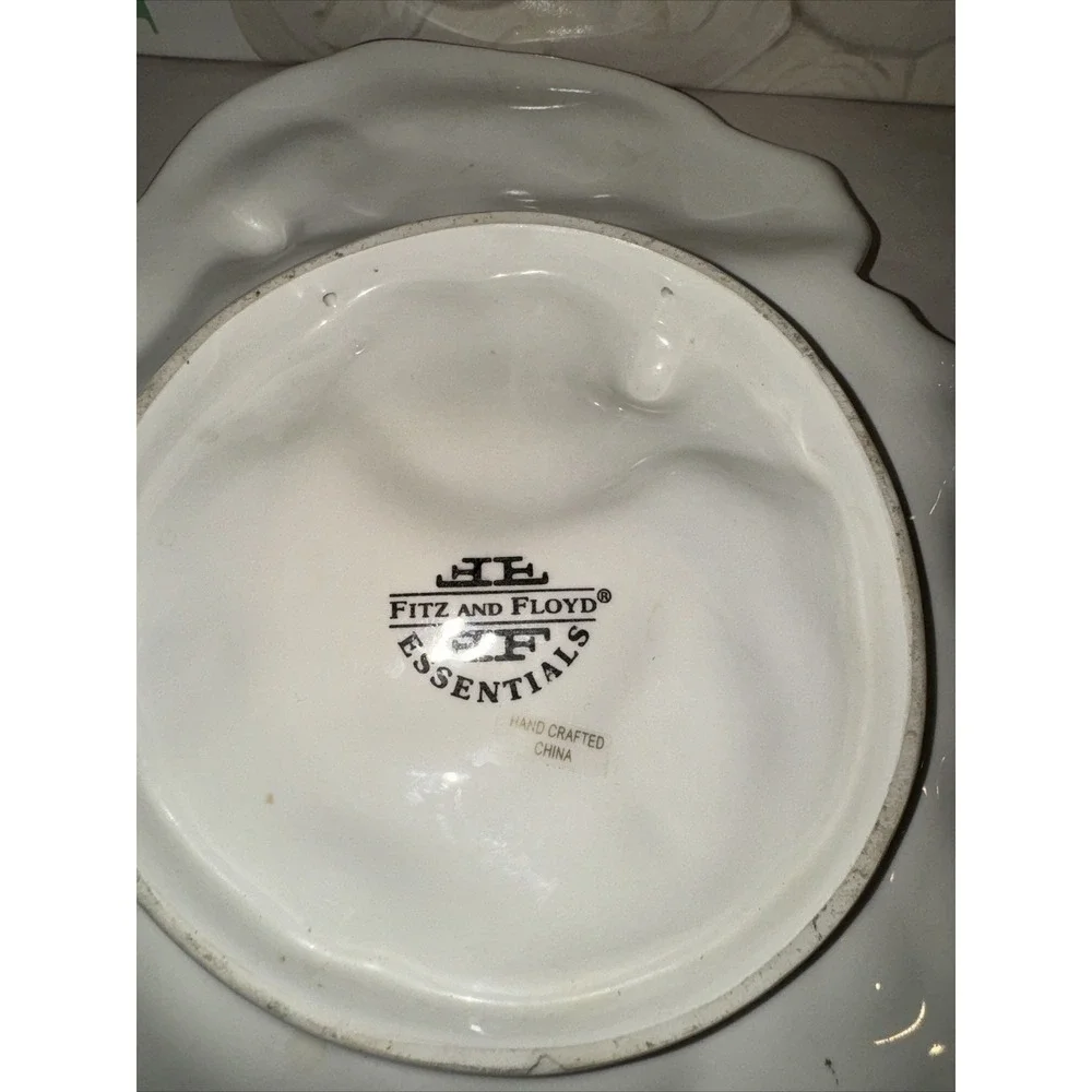 Vintage Fitz and Floyd Christmas‎ Santa Claus Cookie Appetizer Plate